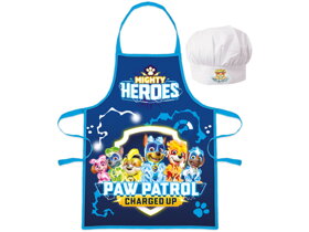 Detská zástera Paw Patrol Heroes s kuchárskou čiapkou