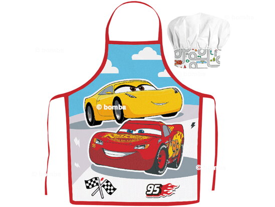 Detská zástera s čiapkou Disney Cars