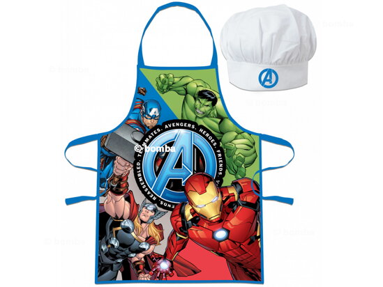 Detská zástera s kuchárskou čiapkou Avengers II