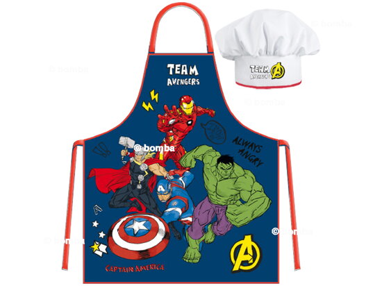 Detská zástera s čiapkou Team Avengers