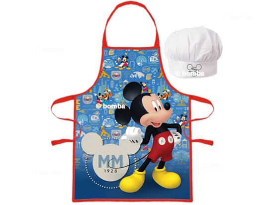 Detská zástera s kuchárskou čiapkou Mickey