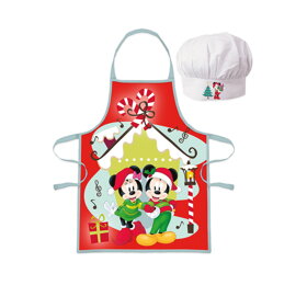 Detská zástera s čiapkou Minnie a Mickey - Vianoce